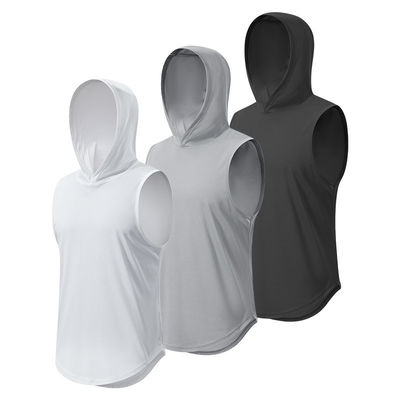 XMAMLON RTS OEM Quick Dry Gym Tank Χωρίς μανίκια Μονάδα Μονάδας Κουκούλας Tank Top για άνδρες