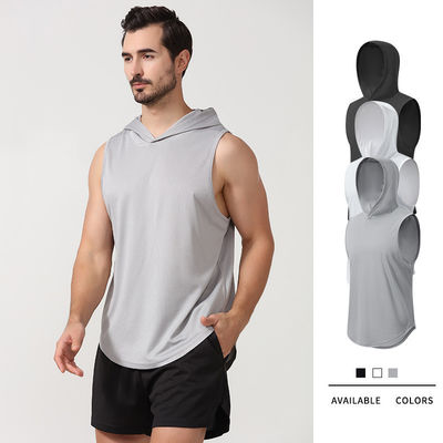 XMAMLON RTS OEM Quick Dry Gym Tank Χωρίς μανίκια Μονάδα Μονάδας Κουκούλας Tank Top για άνδρες