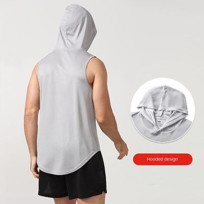 XMAMLON RTS OEM Quick Dry Gym Tank Χωρίς μανίκια Μονάδα Μονάδας Κουκούλας Tank Top για άνδρες