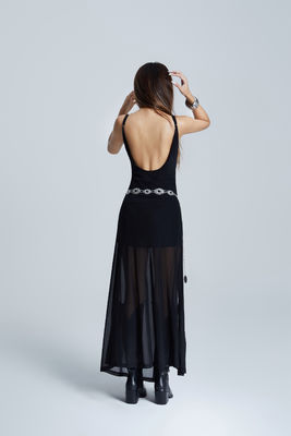 Unisex Y2k Casual γυναικεία ρούχα Bodycon Long V Neck φορέματα για γυναίκες υφαντό σχεδιαστή