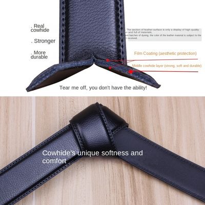 110-125 εκατοστά μήκος Custom Logo Δερμάτινη ζώνη για άνδρες Χαρακτηριστικά δέρματος χύσιμο αγελαδινό δέρμα
