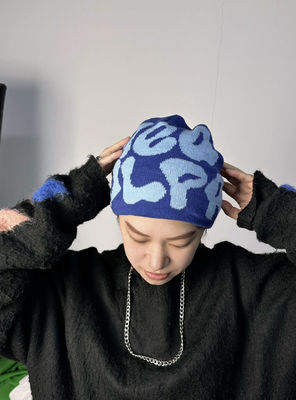 Στυλ θόλου 100% Ακρυλικό Ζακάρντ Χειμερινό Custom Woven Pom Pom Beanie Hat για κρύες ημέρες