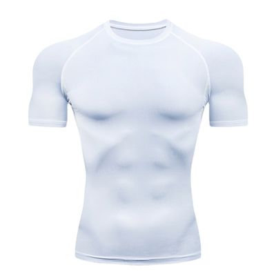 XMAMLON T-shirt στενού μήκους με κοντό μανίκι για άνδρες ιδανικό για αθλητική προπόνηση συμπίεσης