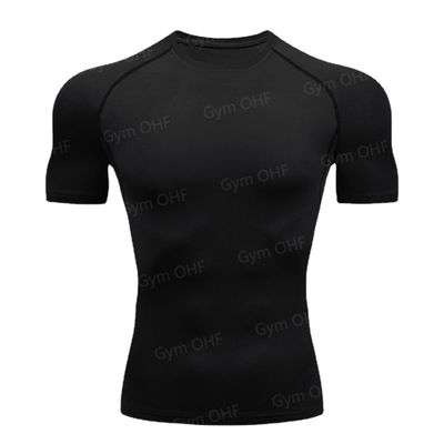 XMAMLON T-shirt στενού μήκους με κοντό μανίκι για άνδρες ιδανικό για αθλητική προπόνηση συμπίεσης