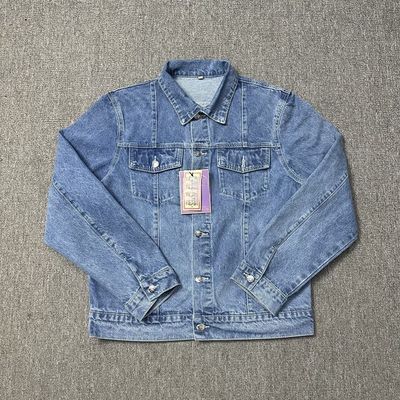 Ανδρικά υπερμεγέθη φόρεμα γυμναστικής Casual Custom Jacket Suit 2 κομμάτια σετ με ύφασμα τζίνιμ