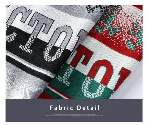 Προσαρμοσμένο λογότυπο Jacquard πλεκτό ανδρικό πουλόβερ σε oversize casual στυλ για χειμερινή άνεση