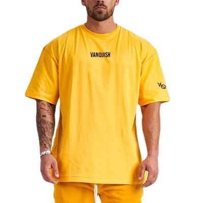 Θερινό απαραίτητο ανδρικό T-shirt υπερμεγέθους με μέθοδο πλεξίματος και μοτίβο εκτύπωσης