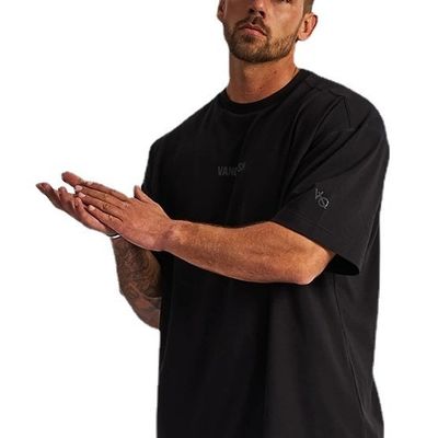 Θερινό απαραίτητο ανδρικό T-shirt υπερμεγέθους με μέθοδο πλεξίματος και μοτίβο εκτύπωσης