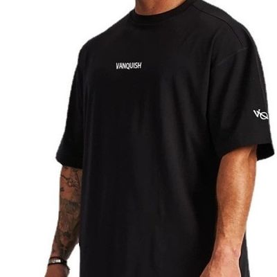 Θερινό απαραίτητο ανδρικό T-shirt υπερμεγέθους με μέθοδο πλεξίματος και μοτίβο εκτύπωσης