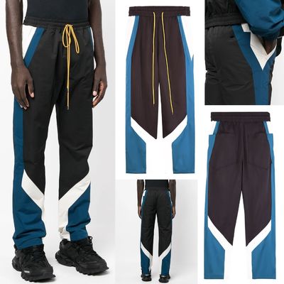 Άνοιξη και φθινόπωρο Πνευστό Polyester Patchwork Streetwear Tracksuit για ανδρικά σετ