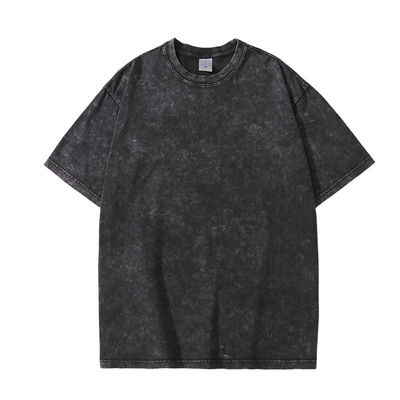 280 γραμμάρια βαρύ Ρετρό Πλυμένο Ασθενές Τ-Shirt με σύντομο μανίκι Άνδρες Χαλαρά βαμβάκι Μισό μανίκι Top