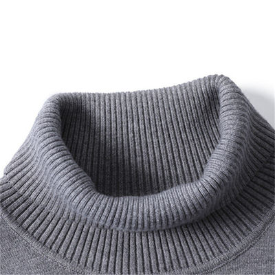 Σκληρό χρώμα ιπποκόσμη / βαμβάκι πουλόβερ Slim Fit Turtle Neck για άνδρες casual wear