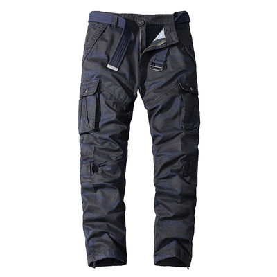 Άνδρες Πολυτσέπη Καμουφλάζ Overalls σε καθαρό βαμβάκι με μέση μέση και ευθεία θέση