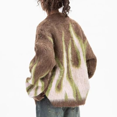 Ηλεκτρονικά πλεκτό χειμερινή φλόγα Jacquard V-κολάκι ανδρικό πουλόβερ για την άνεση