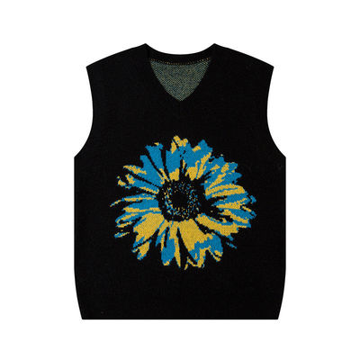 Άνδρες Sunflower Custom V-neck πουλόβερ πουλόβερ πλεκτό γιλέκο Jackard jumpers χωρίς μανίκια