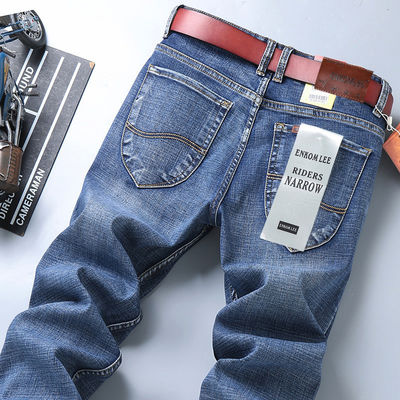 XMAMLON RTS Ντενί για άνδρες Slim Fit παντελόνια Skinny παντελόνια άνδρας ανδρικά παντελόνια μέση μέση