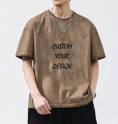 ΠΛΥΤΗΜΕΝΟ XMAMLON RTS OEM Vintage 250G Μεγάλων διαστάσεων Streetwear βαρύ βάρος μπλουζάκι για άνδρες