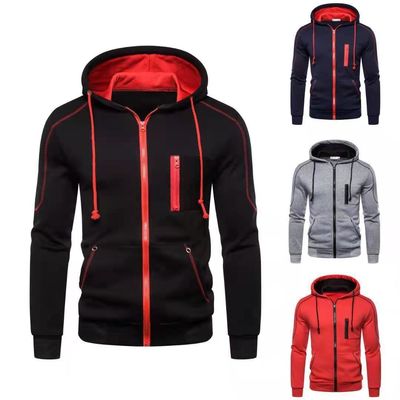 Άνδρες Casual Jacket Zipper Sweatshirt σε βαμβακερό ύφασμα για προσαρμογή
