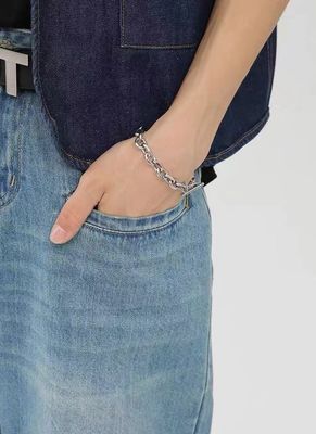 υφασμένο Polyester/Cotton ανδρικά ευθεία μπλε τζιν με ψηφιακή εκτύπωση