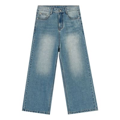 υφασμένο Polyester/Cotton ανδρικά ευθεία μπλε τζιν με ψηφιακή εκτύπωση