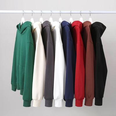 Χειμερινό απλό Hoodies ανδρών Hoodie παχιά στενή Fleece πτώση ώμο Hoodie βαμβακερό XS-4XL 480g