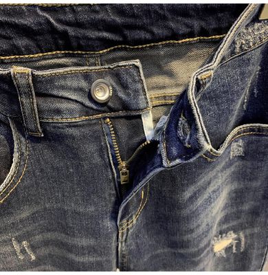 Μεσαία μέση XMAMLON Ανδρικά Hip Hop Streetwear Skinny Ripped Damage Τζιν παντελόνια παντελόνια