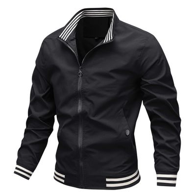 Άνοιξη ανδρών Bomber Hoodie με υποστήριξη φερμουάρ και χωρίς διακόσμηση από πολυεστέρα / βαμβάκι