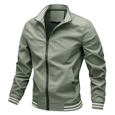 Άνοιξη ανδρών Bomber Hoodie με υποστήριξη φερμουάρ και χωρίς διακόσμηση από πολυεστέρα / βαμβάκι