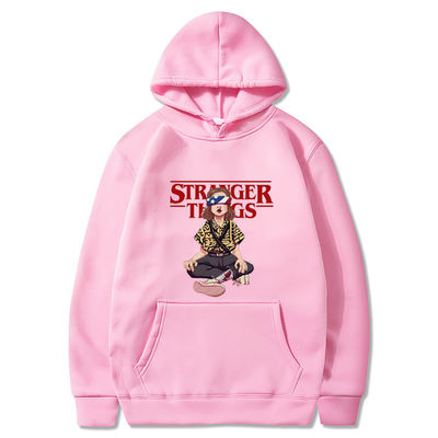 Πολυεστέρας πλεκτό Custom Hoodie πορτοκαλί Crewneck Sweatshirt Μαύρο Κούτσουρα Hoodie άνδρες