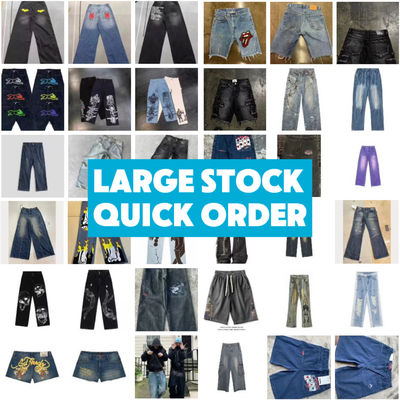 Σχεδιασμός RTS Custom Loose Denim Baggy Jeans για άνδρες και γυναίκες Straight Fit Boyfriend Jeans