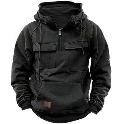 Σκληρό χρώμα ανδρικό πουλόβερ Hoodie Casual Sweatshirt Παλτό για φθινόπωρο και χειμώνα R