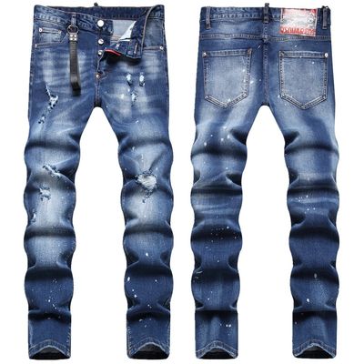 Άνδρες Φορούμενα Εργαλεία Slim Fit Mid Waist Baggy Jeans με ψηφιακή εκτύπωση κρεμασμένα αυτοκόλλητα