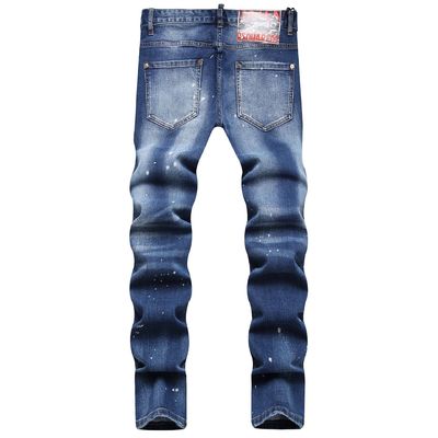 Άνδρες Φορούμενα Εργαλεία Slim Fit Mid Waist Baggy Jeans με ψηφιακή εκτύπωση κρεμασμένα αυτοκόλλητα