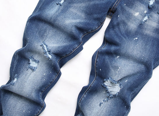 Άνδρες Φορούμενα Εργαλεία Slim Fit Mid Waist Baggy Jeans με ψηφιακή εκτύπωση κρεμασμένα αυτοκόλλητα