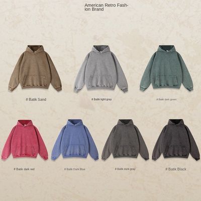 450G ανδρικά hoodies με Custom Logo Batik Design και μεταξωτή εκτύπωση σε βαμβάκι