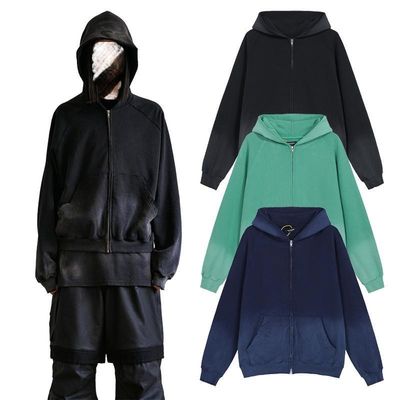 Βιντέιζ Ζιπ Άπ Άκηδο Πλύσιμο ανδρικά Hoodies Sweatshirts με και κανονικό στυλ μανίκια
