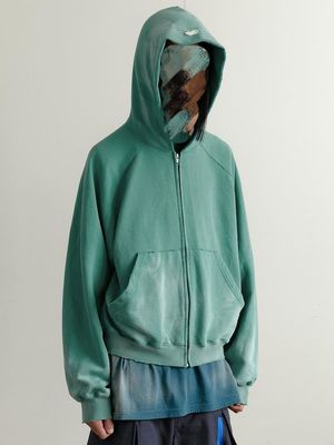 Βιντέιζ Ζιπ Άπ Άκηδο Πλύσιμο ανδρικά Hoodies Sweatshirts με και κανονικό στυλ μανίκια
