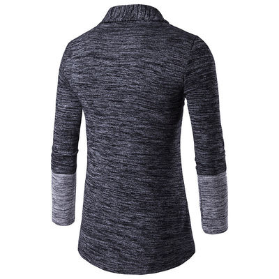 XMAMLON OEM Άνδρες Casual πλέξιμο Cardigan με μακρύ μανίκι με αντίθεση χρώμα ράμματα