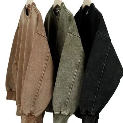 Αντι-πυρηνικά 350 γραμμάρια Γαλλικά Terry Vintage Hoodies Τρέξιουτ για άνδρες από επαγγελματία