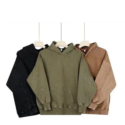 Αντι-πυρηνικά 350 γραμμάρια Γαλλικά Terry Vintage Hoodies Τρέξιουτ για άνδρες από επαγγελματία