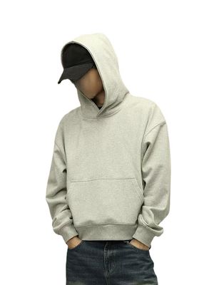 Άνδρες Φούλνα Hoodie βαμβάκι βαρύ βάρος κομμένο ώμο boxy γυμναστικά Hoodies για τους άνδρες