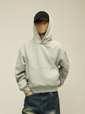 Άνδρες Φούλνα Hoodie βαμβάκι βαρύ βάρος κομμένο ώμο boxy γυμναστικά Hoodies για τους άνδρες