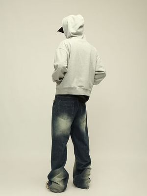 Άνδρες Φούλνα Hoodie βαμβάκι βαρύ βάρος κομμένο ώμο boxy γυμναστικά Hoodies για τους άνδρες