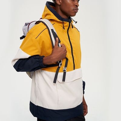 Κανονικό στυλ μανίκιας XMAMLON Custom Logo Χωρίς κολάρο Anoraks Windbreaker Jacket για άνδρες