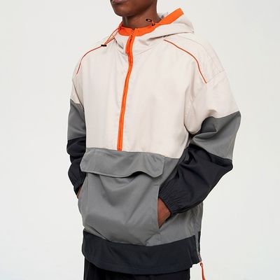 Κανονικό στυλ μανίκιας XMAMLON Custom Logo Χωρίς κολάρο Anoraks Windbreaker Jacket για άνδρες