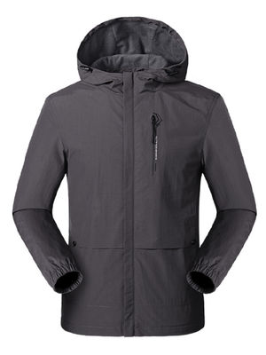Σφιχτό Custom Safari Zip Up Jacket βαμμένο Windbreaker Jacket υφασμένο Tactical Mens Jacket Παλτό