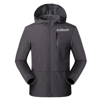 Άνδρες Καλυμμένο Windbreaker Jacket Χειμερινό Μαύρο Custom Pockets Εργασιακά ρούχα Εξωτερικό Jacket