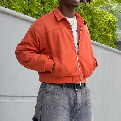 Κοπτό σακάκι για άνδρες Custom Lapels Fit Oversized Zip Up Utility Work Jacket