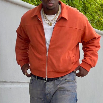 Κοπτό σακάκι για άνδρες Custom Lapels Fit Oversized Zip Up Utility Work Jacket