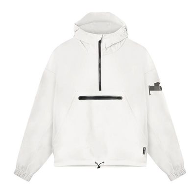 Φθινοπωρινή σεζόν ανδρικά τετράγωνο Zip Windbreaker με Cinching Hood και υδροστερό ύφασμα